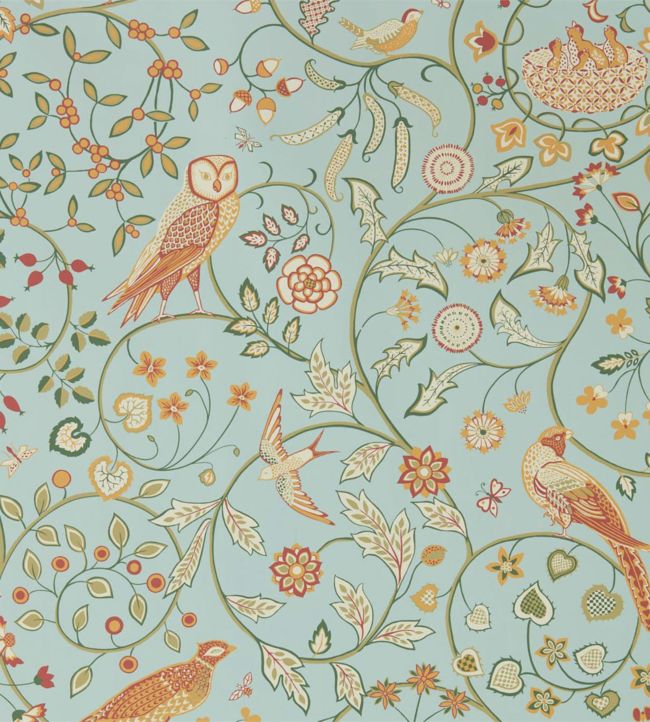 Newill Wallpaper - Peppermint Russet - 216704 - Morris & Co