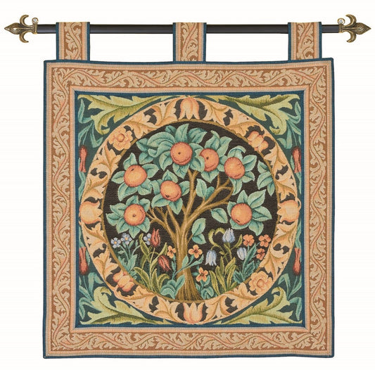 Orange Tree Loom Woven Tapestry with Hanging Loops - Hines of Oxford 