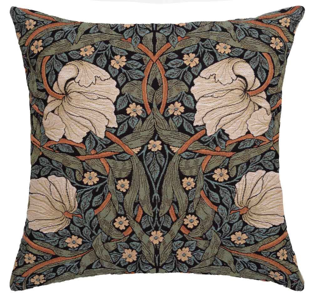 Pimpernel Classic Regular Cushion with Feather Filler - Blue - Hines of Oxford