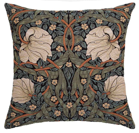 Pimpernel Classic Regular Cushion with Feather Filler - Blue - Hines of Oxford