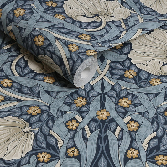 Pimpernel Wallpaper - Blue - William Morris AH