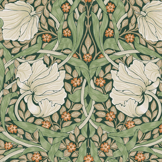Pimpernel Wallpaper - Green - William Morris AH
