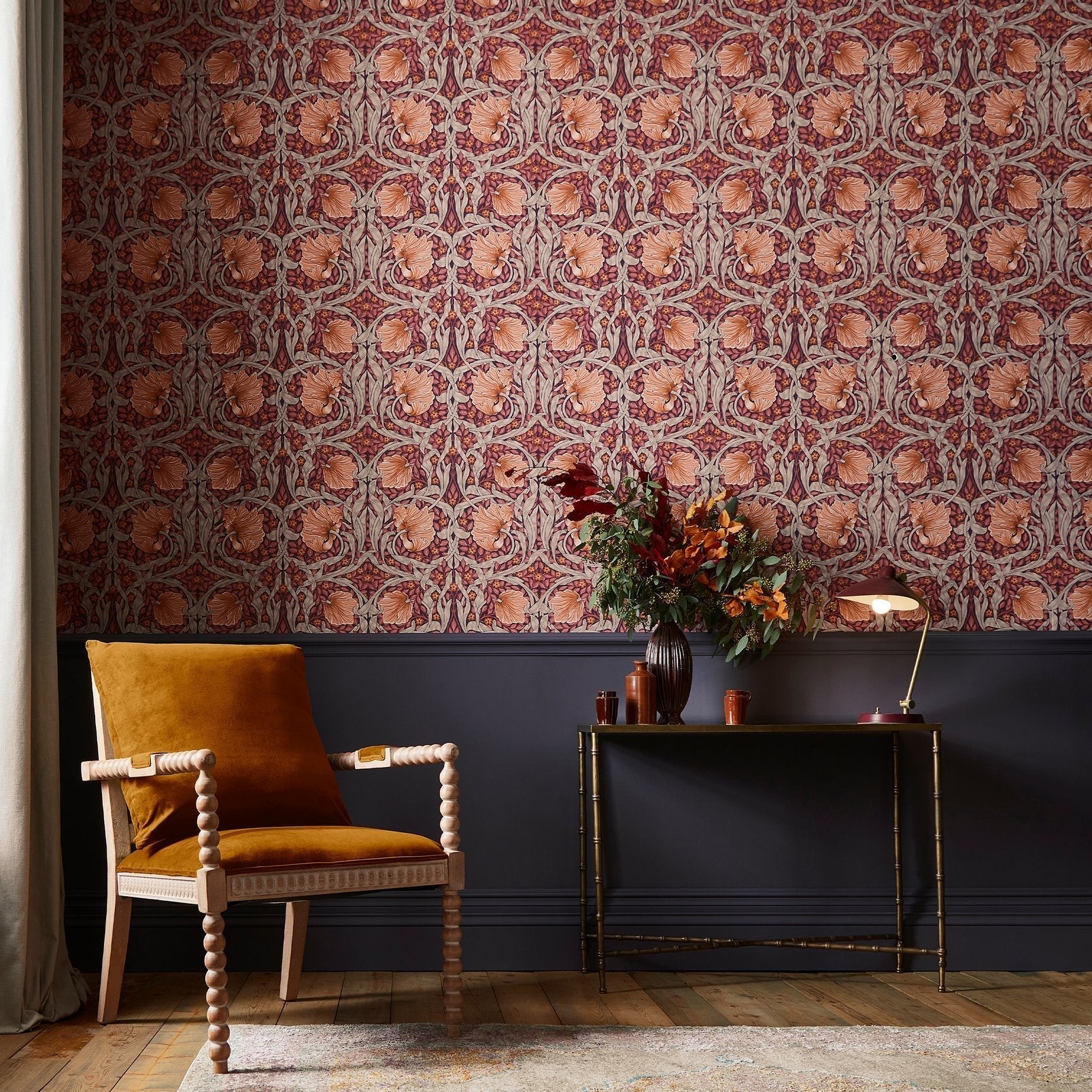 Pimpernel Wallpaper - Plum - William Morris AH