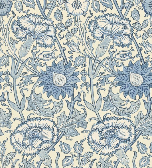 Pink & Rose Wallpaper - Indigo - 212567 - Morris & Co