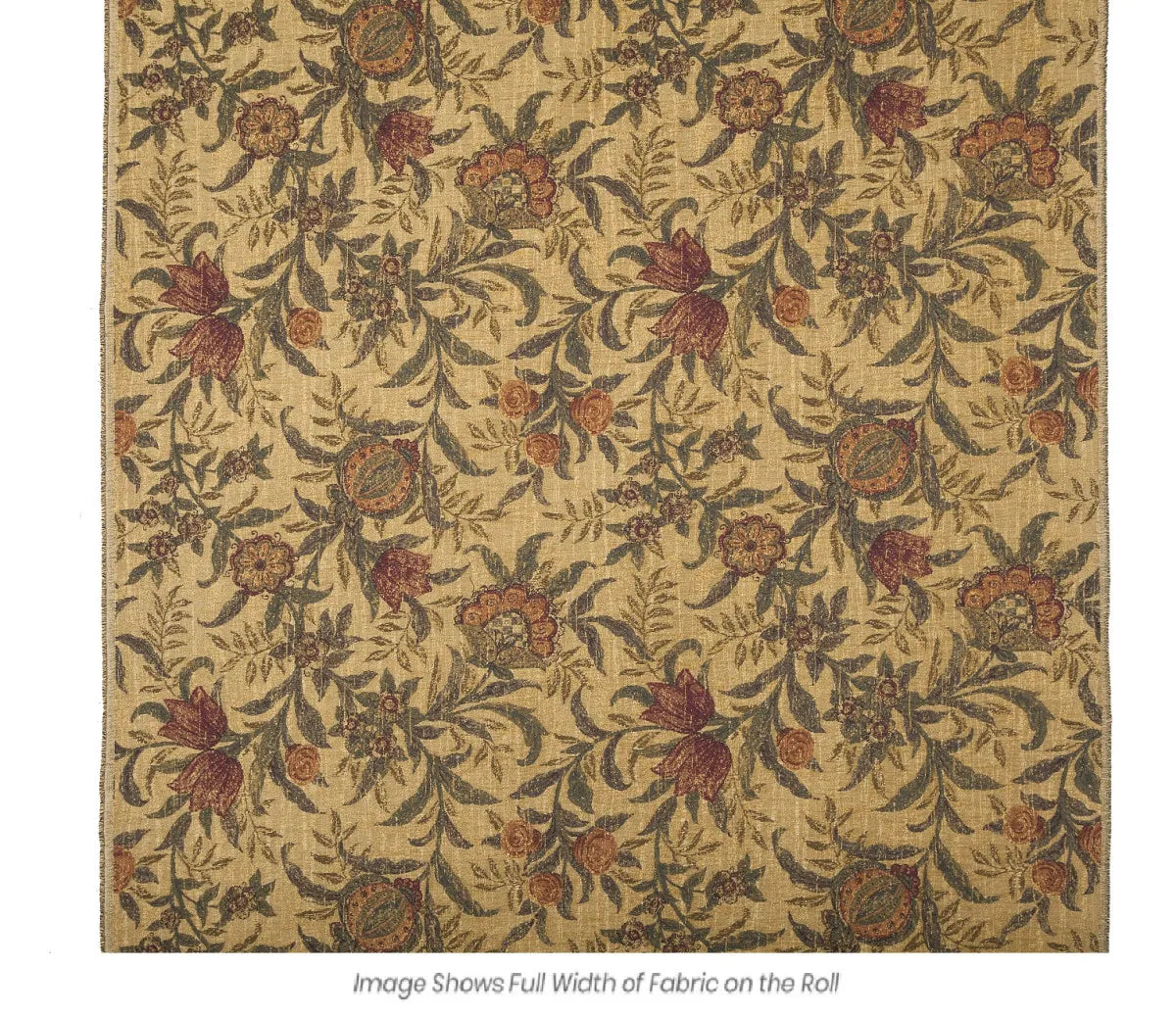 Pomegranate Large Tapestry Fabric - Gold - Hines of Oxford