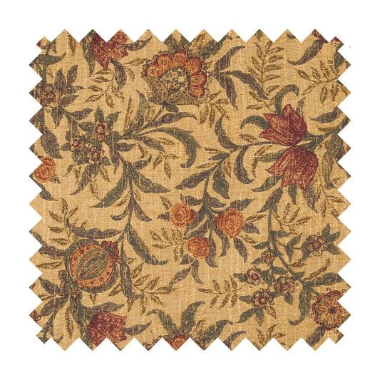Pomegranate Large Tapestry Fabric - Gold - Hines of Oxford