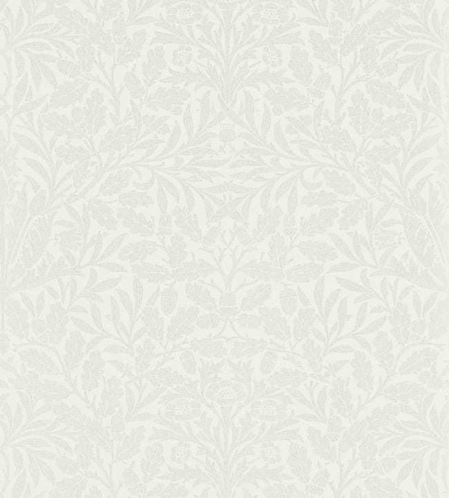 Pure Acorn Wallpaper - Chalk/Silver - 216043 - Morris & Co