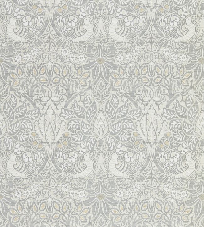 Pure Dove & Rose Wallpaper - Cloud Grey - 216520 - Morris & Co