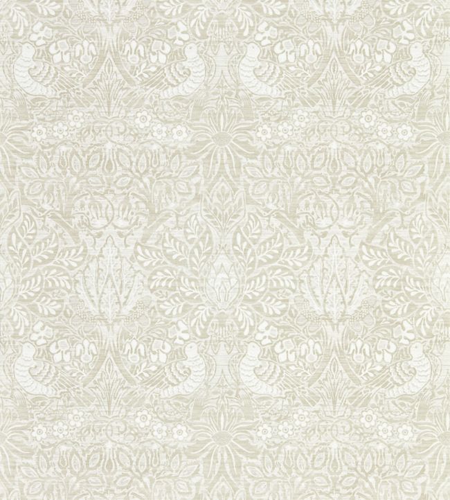 Pure Dove & Rose Wallpaper - White Clover - 216521 - Morris & Co
