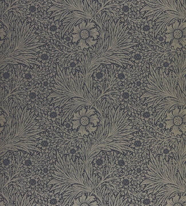 Pure Marigold Wallpaper - Black Ink - 216535 - Morris & Co