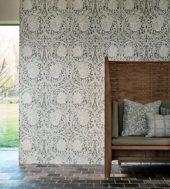 Pure Pimpernel Wallpaper - Black Ink - 216539 - Morris & Co