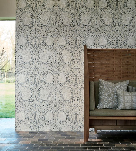 Pure Pimpernel Wallpaper - Black Ink - 216539 - Morris & Co
