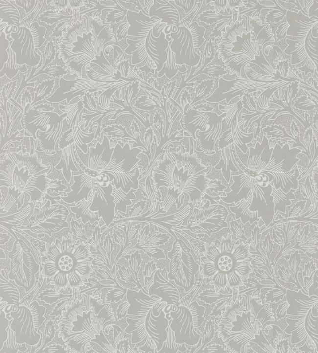 Pure Poppy Wallpaper - Dove/Chalk - 216032 - Morris & Co