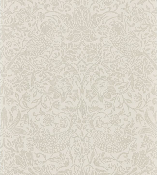 Pure Strawberry Thief Wallpaper - Ecru/Cream - 216020 - Morris & Co