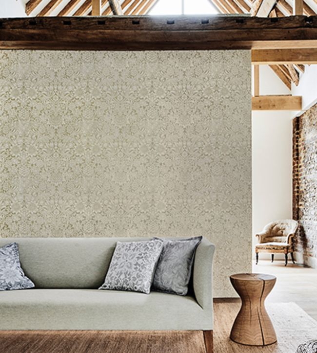 Pure Sunflower Wallpaper - Mole/Gold - 216045 - Morris & Co