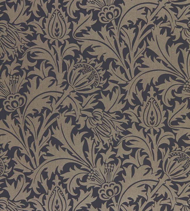 Pure Thistle Wallpaper - Black Ink - 216549 - Morris & Co