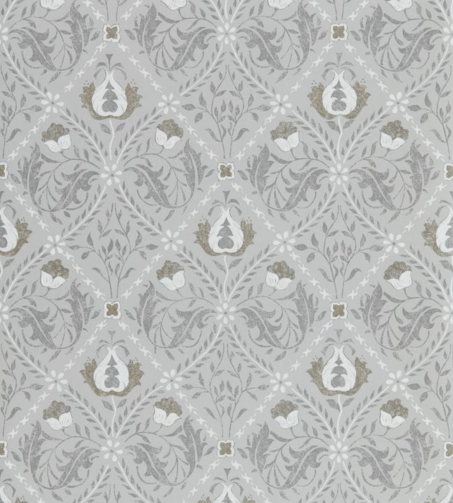Pure Trellis Wallpaper - Lightish Grey - 216528 - Morris & Co
