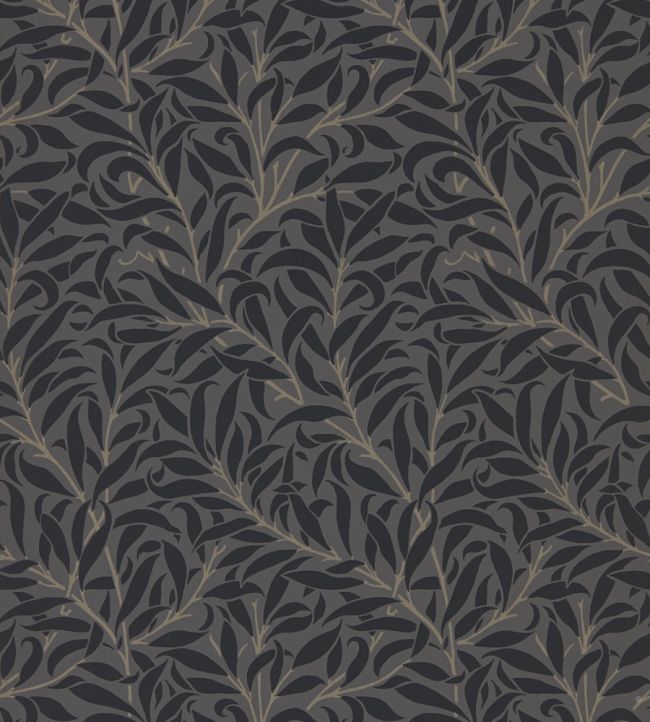 Pure Willow Bough Wallpaper - Charcoal/Black - 216026 - Morris & Co