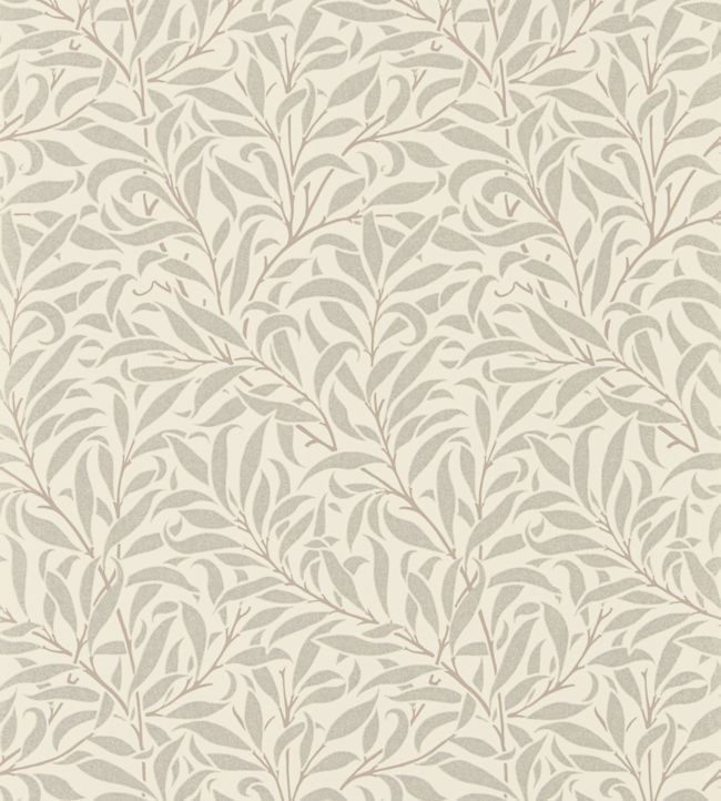 Pure Willow Bough Wallpaper - Ecru/Silver - 216023 - Morris & Co