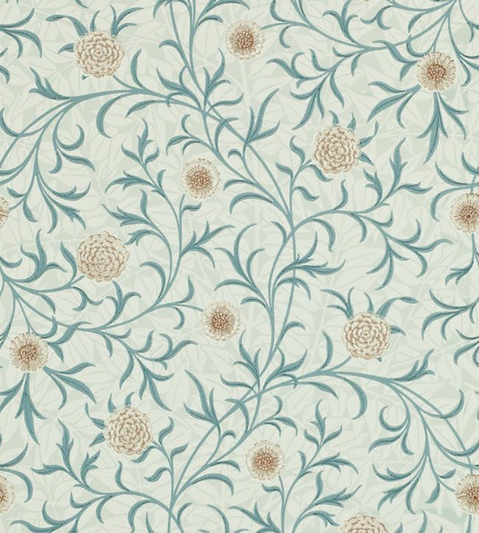 Scroll Wallpaper - Loden/Slate - 210362 - Morris & Co