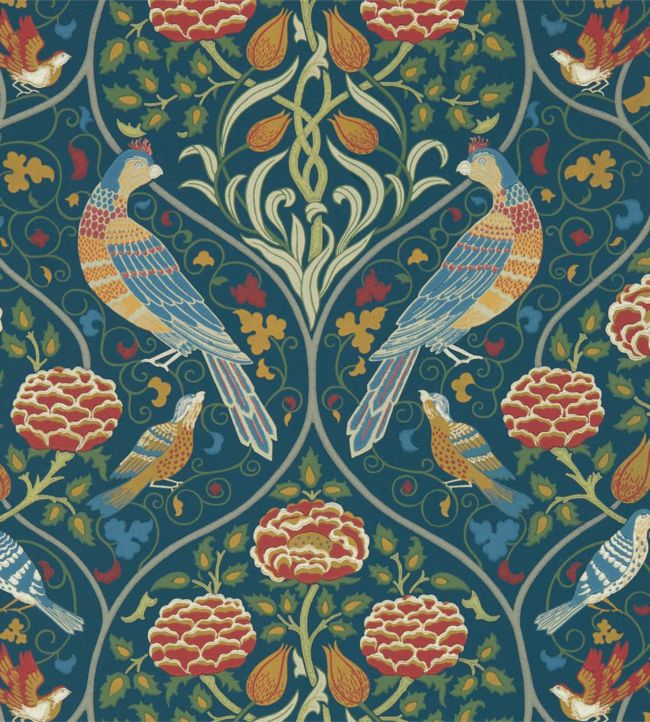 Seasons By May Wallpaper - Indigo - 216686 - Morris & Co