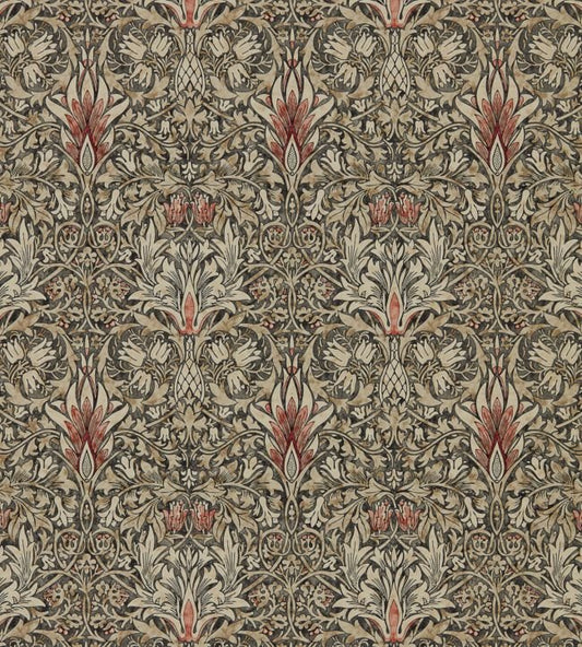 Snakeshead Wallpaper - Charcoal/Spice - 216425 - Morris & Co