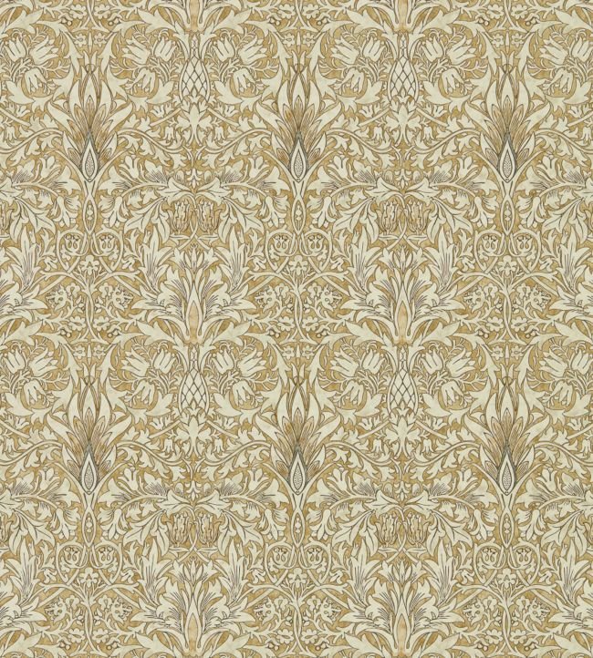 Snakeshead Wallpaper - Gold/Linen - 216429 - Morris & Co