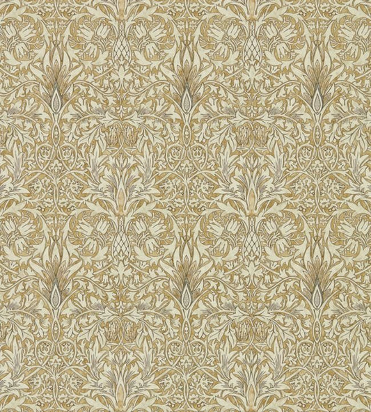 Snakeshead Wallpaper - Gold/Linen - 216429 - Morris & Co