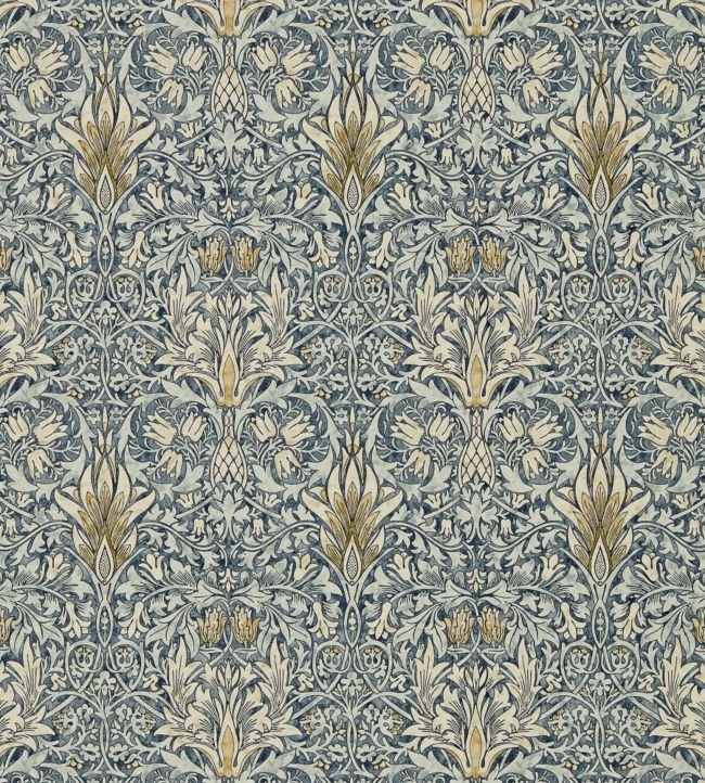 Snakeshead Wallpaper - Indigo/Cumin - 216428 - Morris & Co