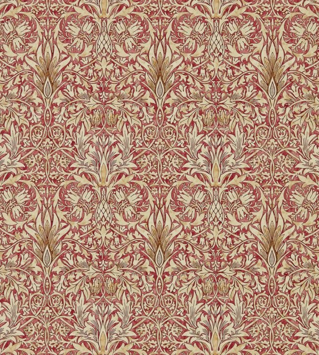Snakeshead Wallpaper - Madder/Gold - 216426 - Morris & Co