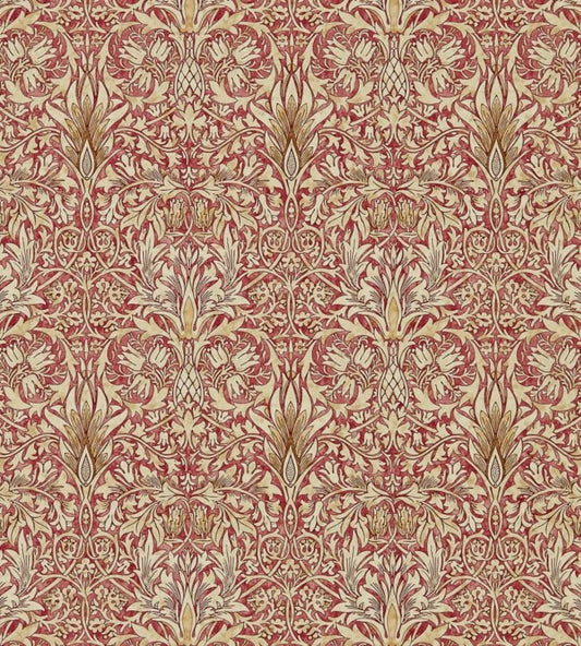 Snakeshead Wallpaper - Madder/Gold - 216426 - Morris & Co