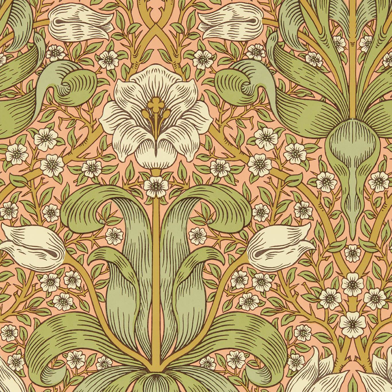 Spring Thicket Wallpaper - Fruit Punch - 217336 - Morris & Co