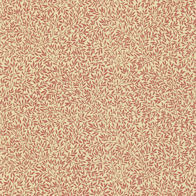 Standen Wallpaper - Beige/Brick Red - DMC148118 - Morris & Co