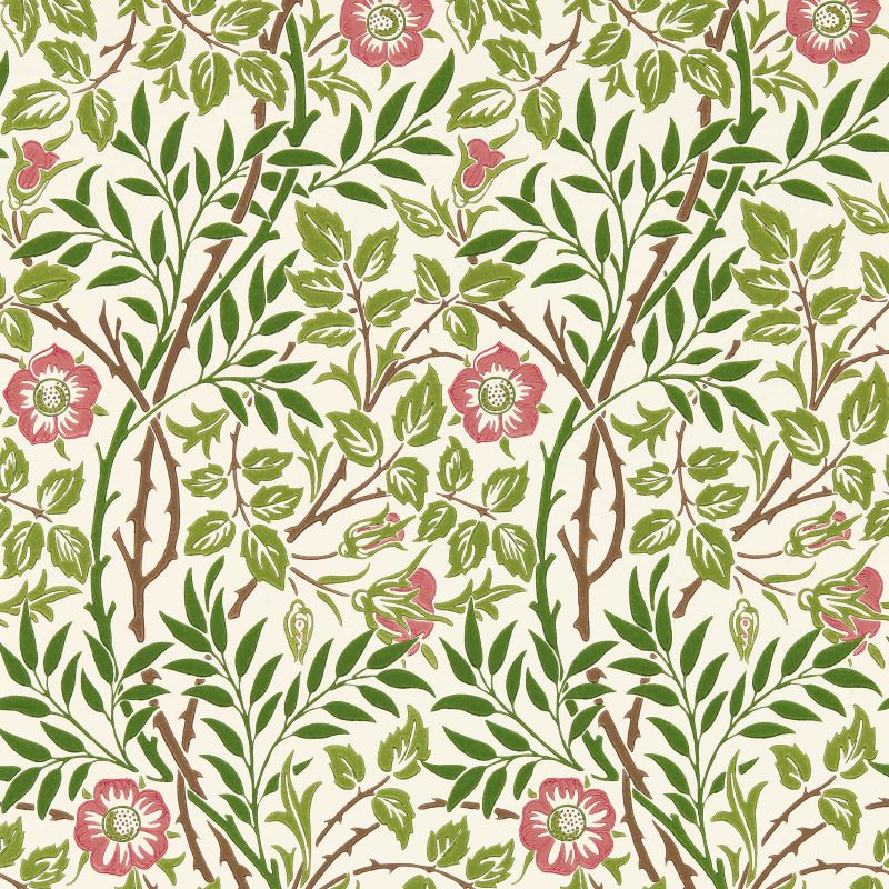 Sweet Briar Wallpaper - Boughs/Rose - 217370 - Morris & Co