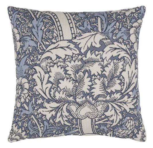 Wandle Cushion with Feather Filler - Blue - Hines of Oxford