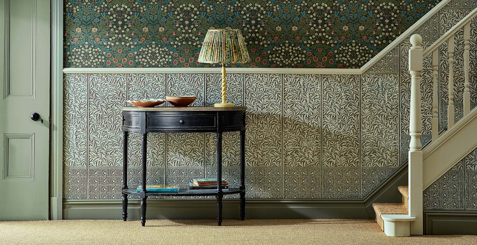 William Morris Willow Boughs Dado Wallpaper - Cream - Lincrusta