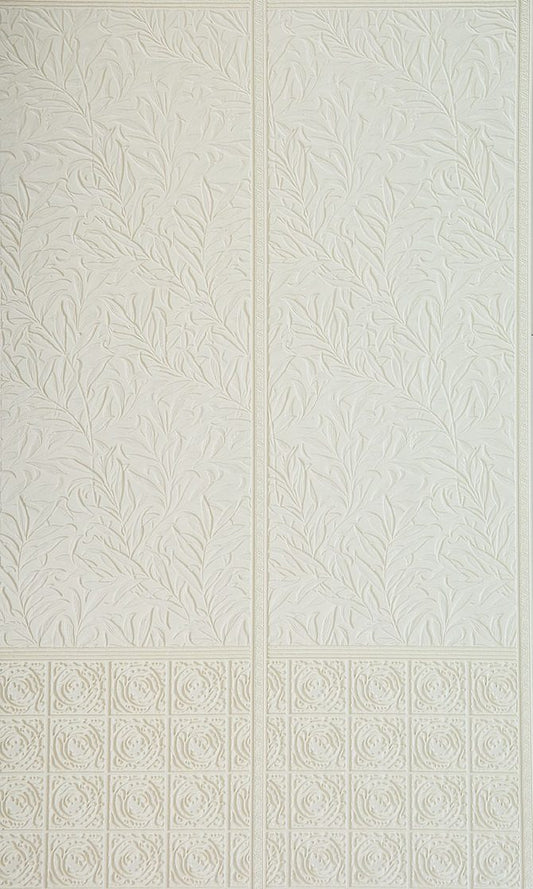 William Morris Willow Boughs Dado Wallpaper - Cream - Lincrusta