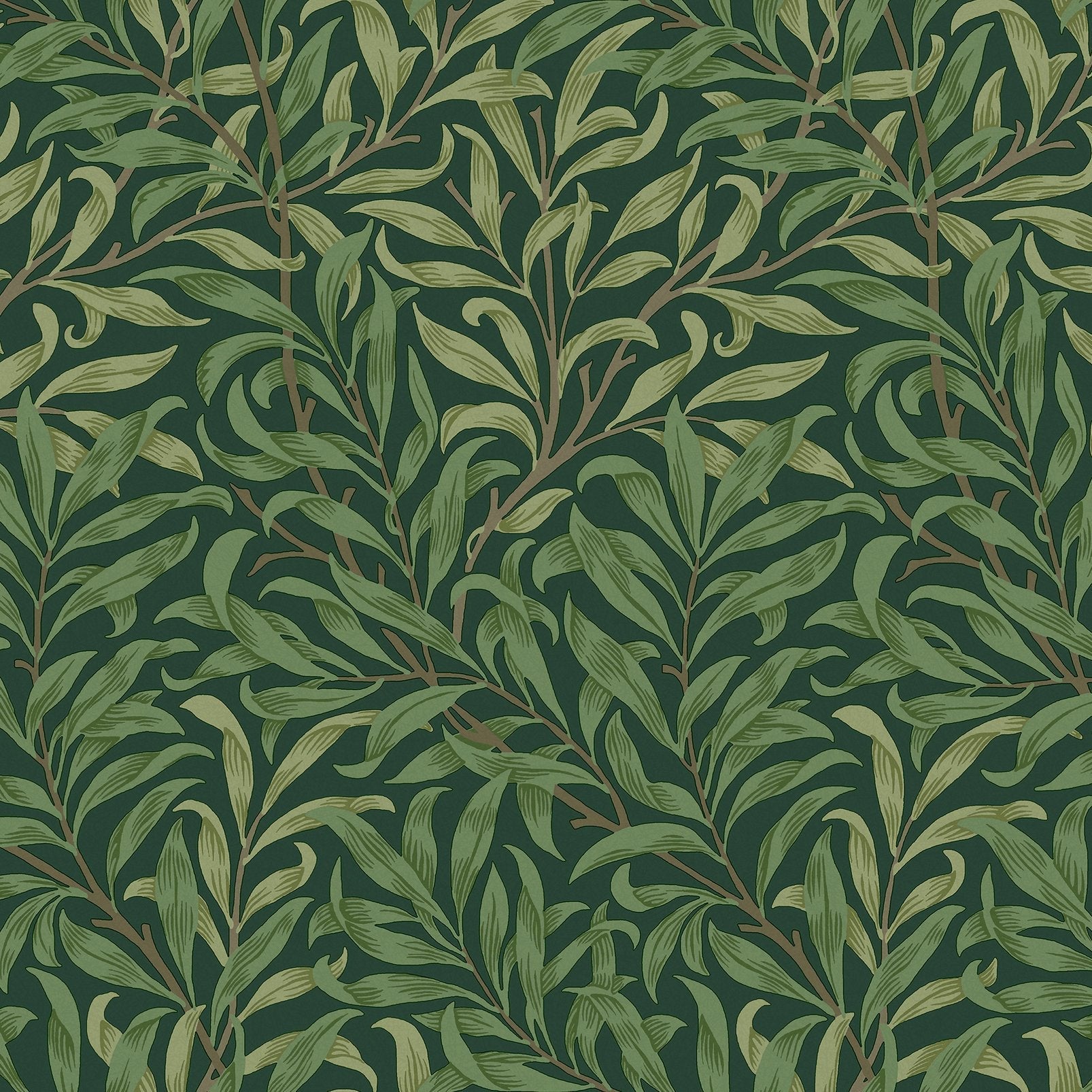 Willow Bough Wallpaper - Deep Green - William Morris AH