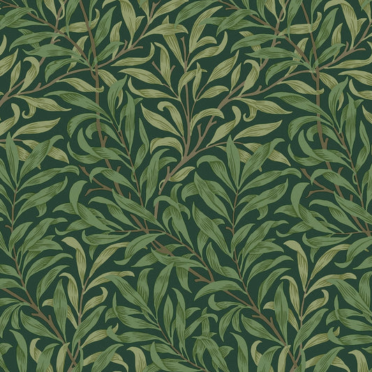 Willow Bough Wallpaper - Deep Green - William Morris AH