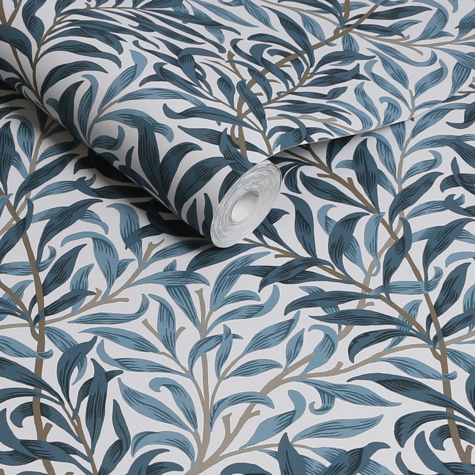 Willow Bough Wallpaper - White & Blue - William Morris AH