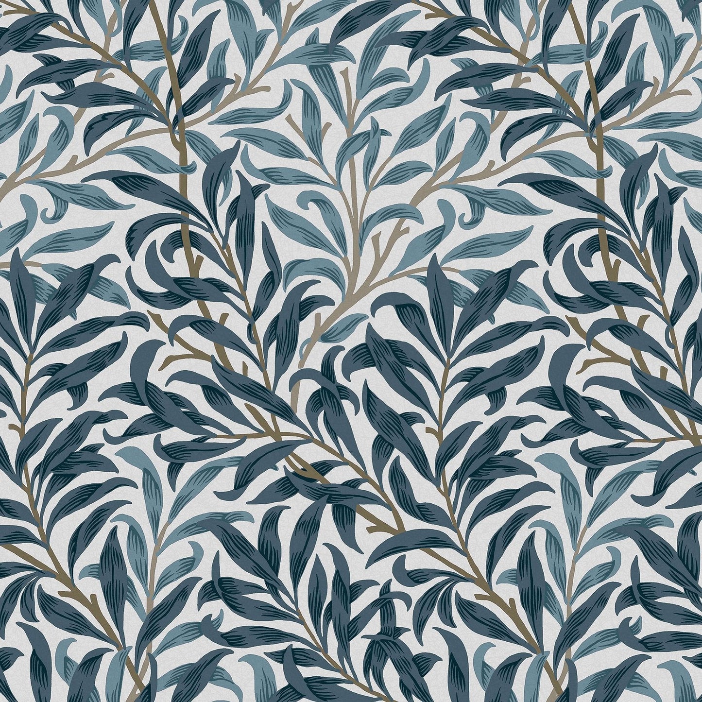 Willow Bough Wallpaper - White & Blue - William Morris AH