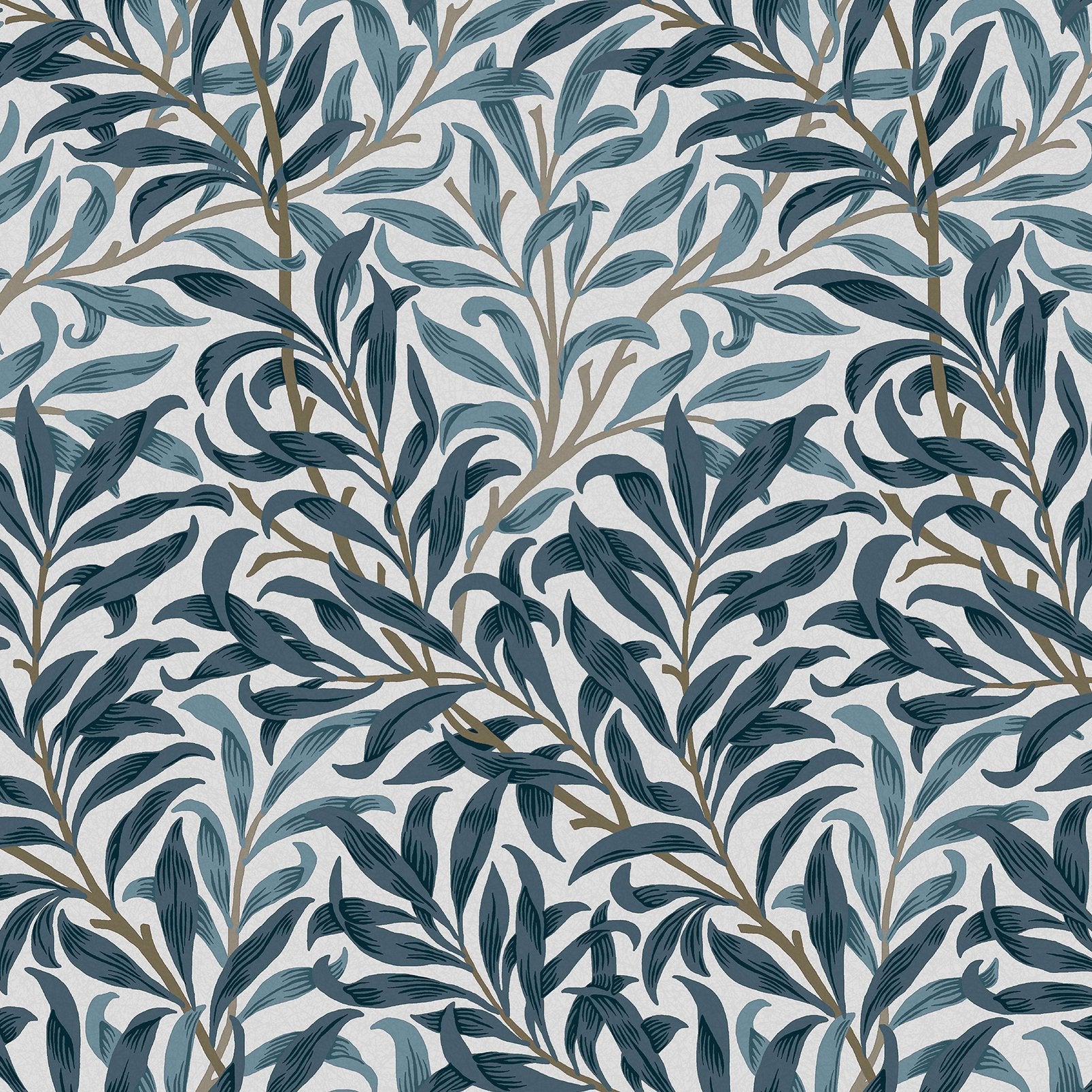 Willow Bough Wallpaper - White & Blue - William Morris AH
