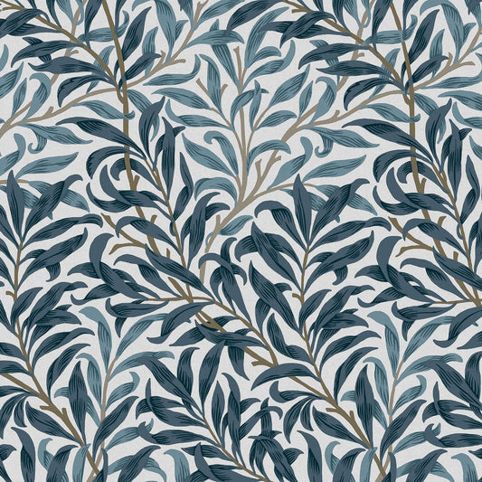 Willow Bough Wallpaper - White & Blue - William Morris AH