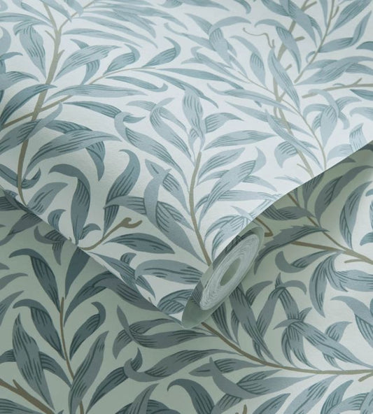 Willow Boughs Wallpaper - Mineral - Clarke & Clarke