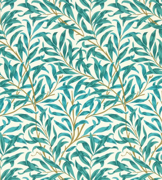 Willow Boughs Wallpaper - Teal - Clarke & Clarke
