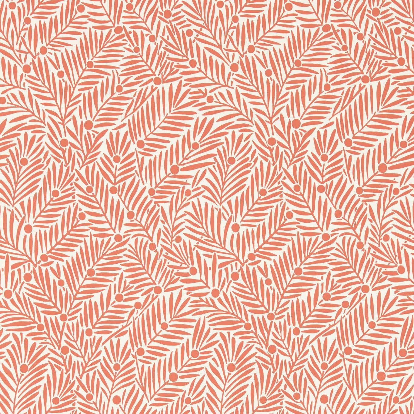 Yew & Aril Wallpaper - Watermelon - 217348 - Morris & Co