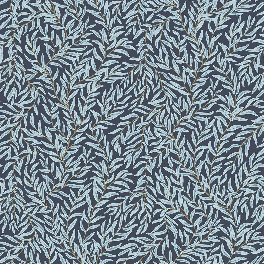 Whimsical Willow Wallpaper - Egyptian Blue and Sky Blue - LAN100026 - Lucie Annabel - Premier Wallcovering