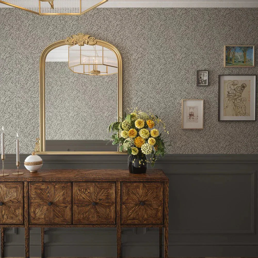 Whimsical Willow Wallpaper - Linen on Earl Grey - LAN100024 - Lucie Annabel - Premier Wallcovering